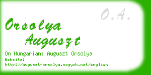 orsolya auguszt business card